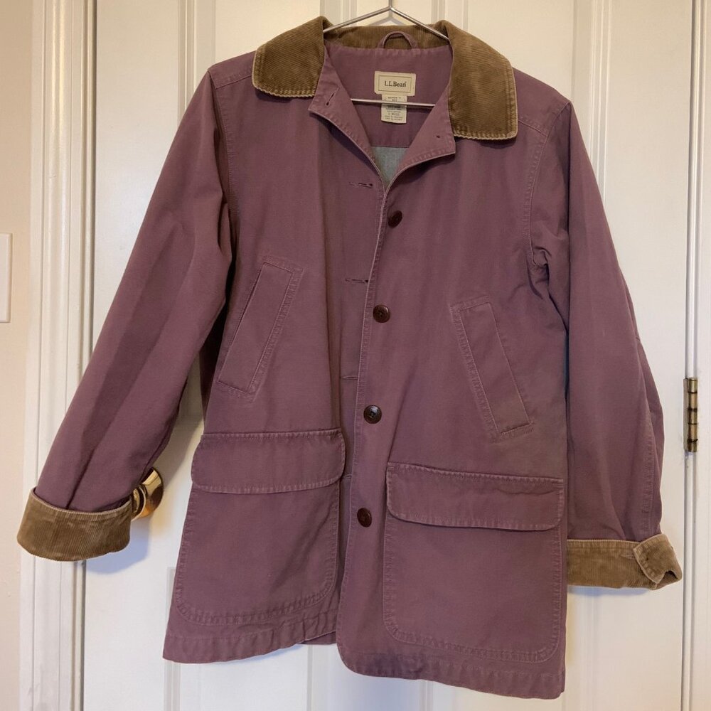LL Bean Vintage Barn Chore Coat Jacket Small Purple